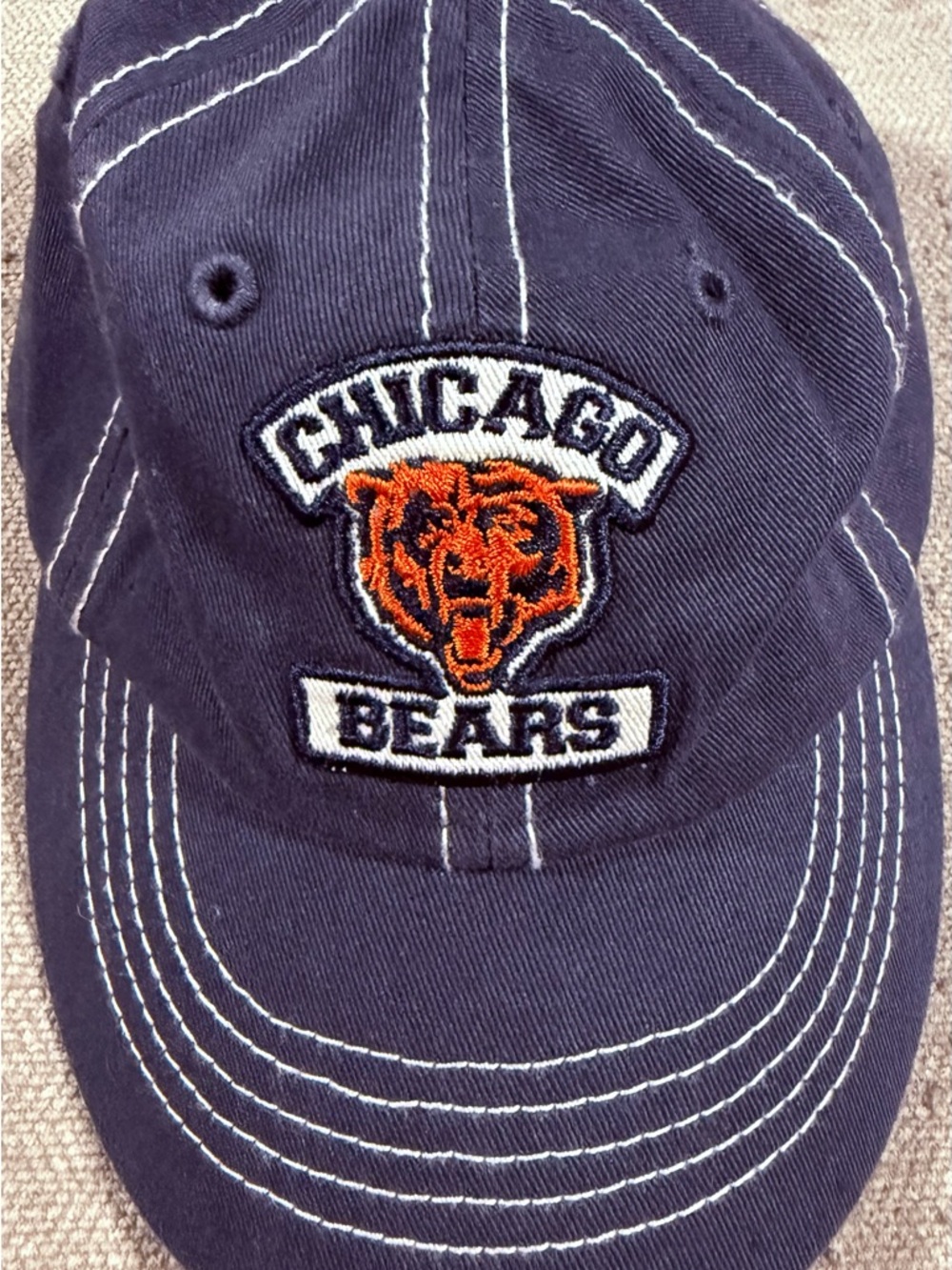 47 Brand Newborn Chicago Bears Navy and Orange Baseball Hat